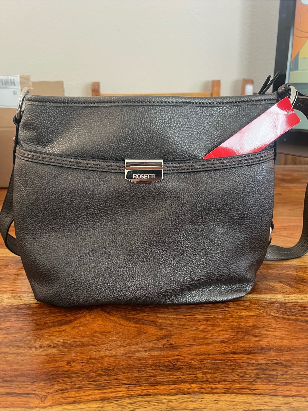 Rosetti Black Pebbled Crossbody Bag